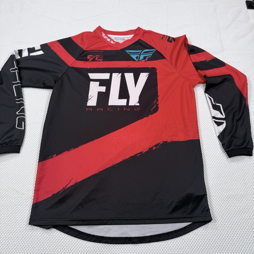 Fly Racing F16 Motocross Jersey Adult Medium Red Black MX BMX Off Road